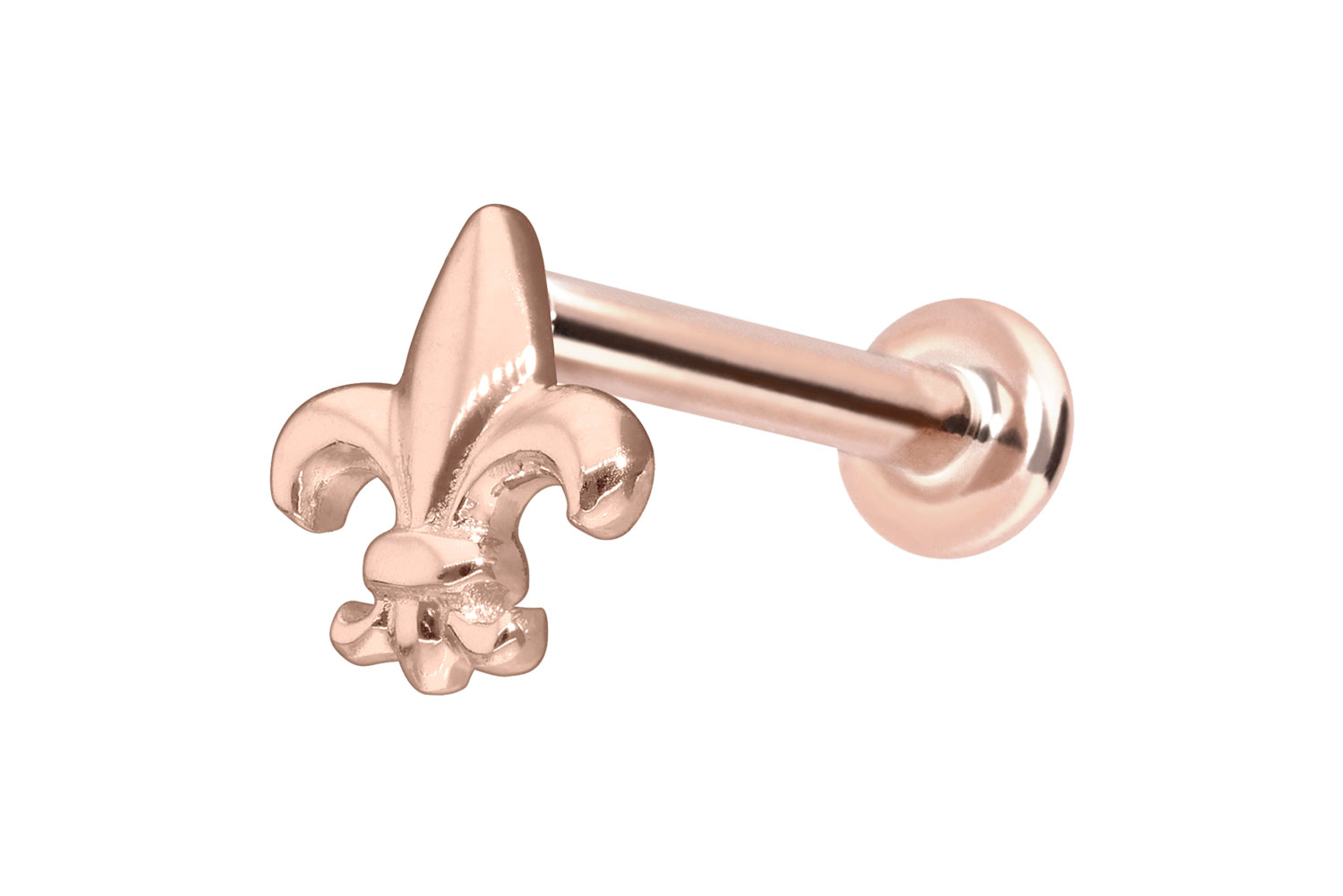 14 Karat Gold Labret Piercing mit Innengewinde LILIE